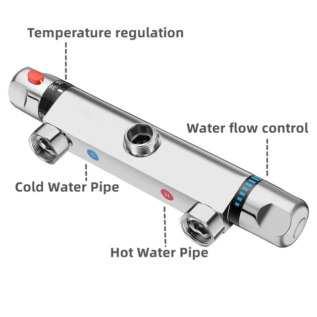 Robinet de douche thermostatique de salle de bains – vue 2