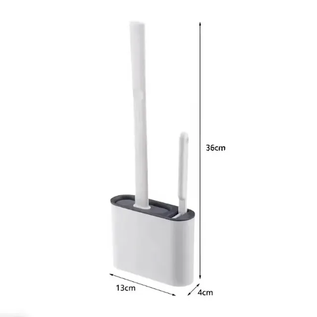 1 ensemble de brosses de toilette murales flexibles avec… – vue 6