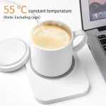 Coussin chauffant sans fil à température constante de 55 degrés Celsius, Mini chauffe-tasse USB Portable