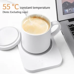 Chauffe tasse sans fil température constante cinquante cinq Celsius mini chauffe gobelet USB portable arrêt automatique huit heures