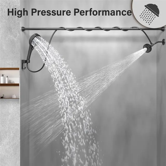 Pommeau de douche double pour couples : pomme de douche… – vue 6