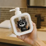 Distributeur de savon en verre mignon (pompe): Lotion hydratante pour les mains, pour bain/cuisine, décor d&rsquo;évier, ensemble de savon liquide