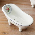 Nouveau 1 pièces 1/6 Miniature maison de poupée Mini mignon salle de bain baignoire modèle jouet pour poupée accessoires