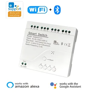 EWelink 4 CH WiFi commutateur intelligent AC85-250V 10A WiFi + BLE…