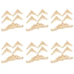 6X Appliques en bois spéciales Onlays Appliques en bois décoratives bricolage Appliques en bois pour miroir porte de lit armoire meubles de garde-robe