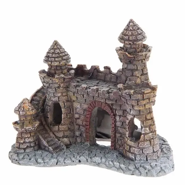 Décoration aquarium château médiéval résine compacte… – vue 5