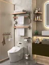 Étagère à serviettes de salle de bain en bois – vue 4