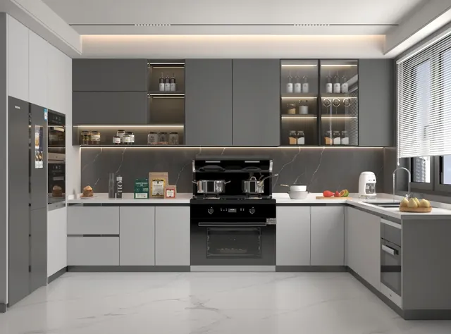 Armoires cuisine îlot évier intégré acier inoxydable 304… – vue 6