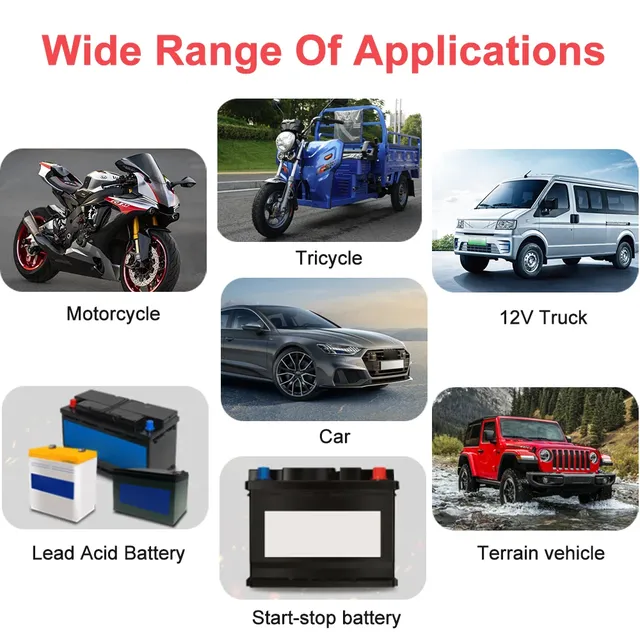 Chargeur de batterie de voiture avec écran LCD – vue 6