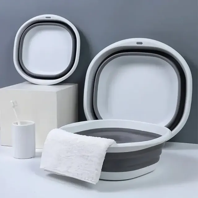Lavabo pliable plastique silicone souple rebord rigide… – vue 2
