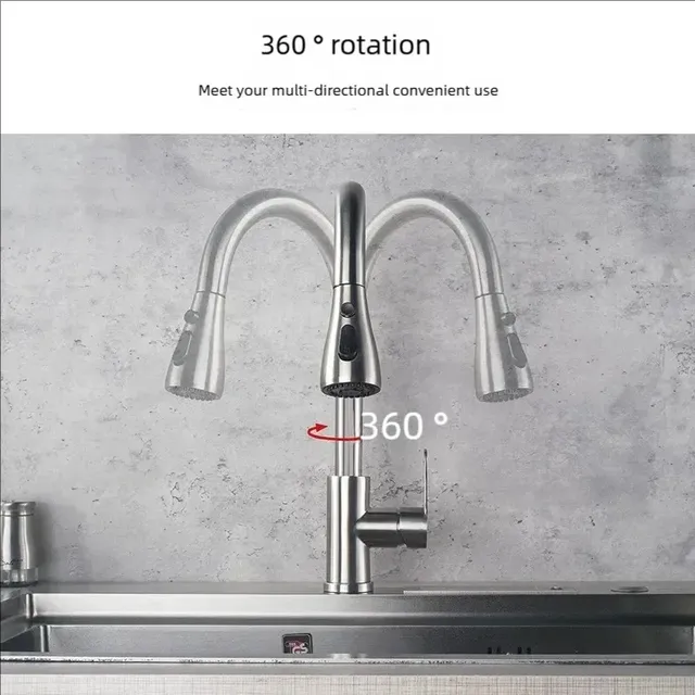 Robinets de cuisine en acier inoxydable 304 – vue 7