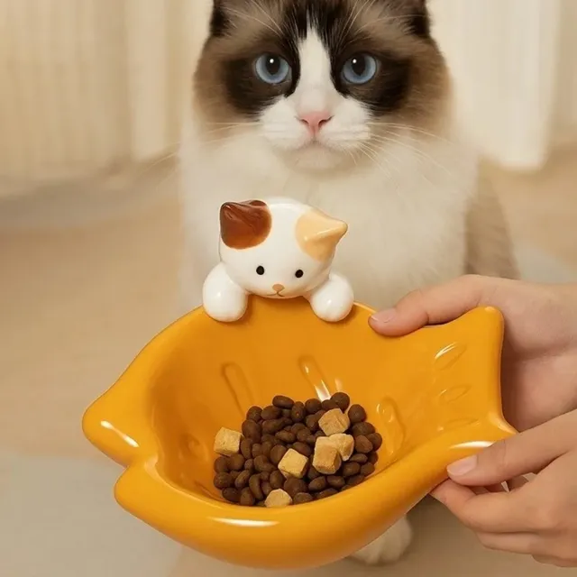 Bol en céramique pour chat de dessin animé – vue 4