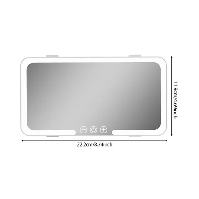 Miroir de maquillage de voiture pare-soleil avec 3… – vue 4