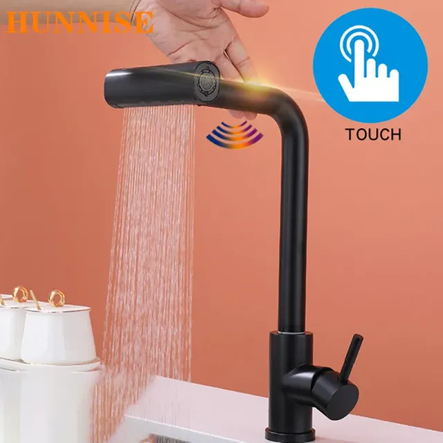 Touch Waterfall Kitchen Faucets Stainless Steel Hot Cold…
