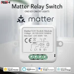 Matter Smart Switch Tech Citations de contrôle sans fil, Disjoncteur, Tournesol domestique, Fonctionne avec Siri Homekit, Alexa, Google SmartThings
