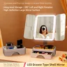 Miroir de maquillage éclairé par LED avec tiroir de… – vue 3