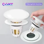 Bouchon de vidange de sol universel en céramique pour lavabo, noyau à ressort, filtre de cuisine, salle de bains, Anti-odeur, pression Pop-Up