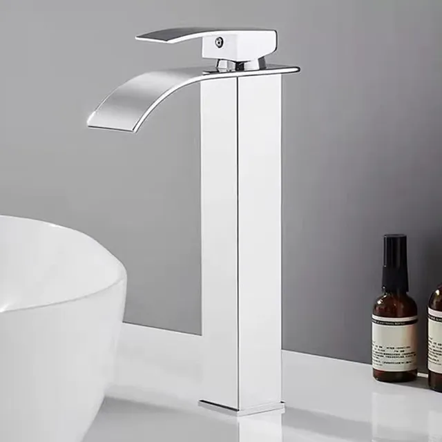 Robinet lavabo cascade noir mat acier inoxydable carré… – vue 5