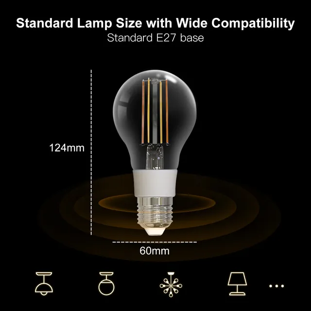 MOSE Tuya WiFi ampoule à Filament intelligente E27… – vue 6