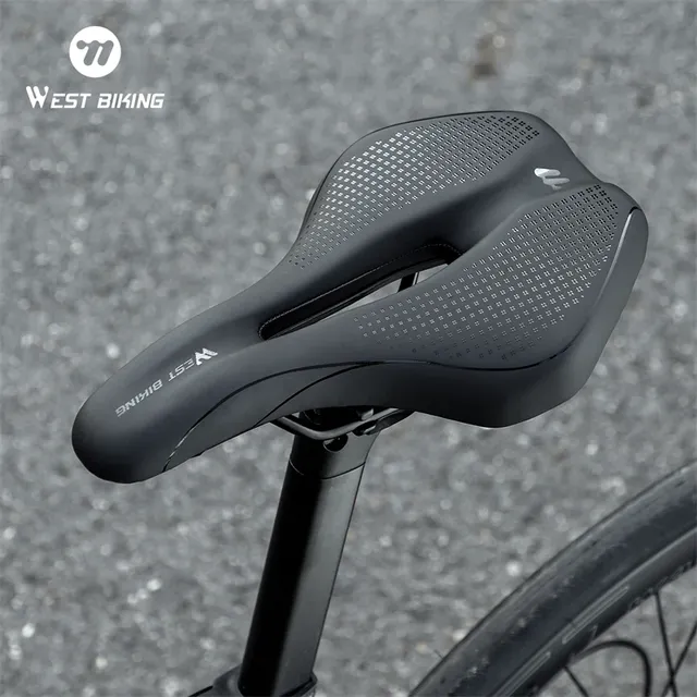WEST BIKING Selle de vélo creuse respirante antichoc…