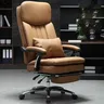 Siège exécutif chaise de bureau en cuir roues d'étude… – vue 4