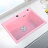 Pour évier en pierre de Quartz rose – vue 5