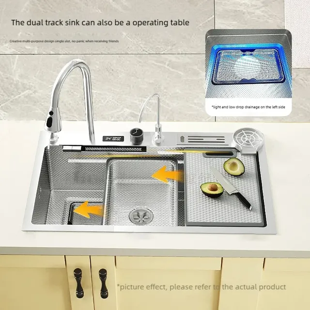 Évier de cuisine en acier inoxydable – vue 5