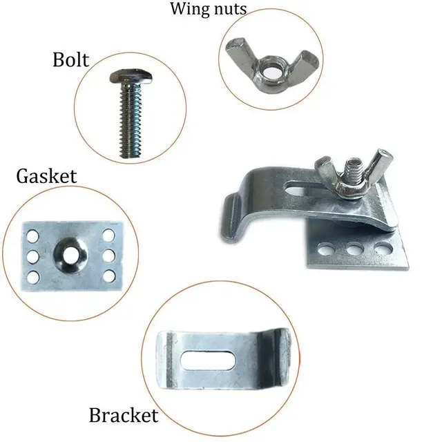 Kit clips évier acier inoxydable argent paquet dix sous… – vue 5