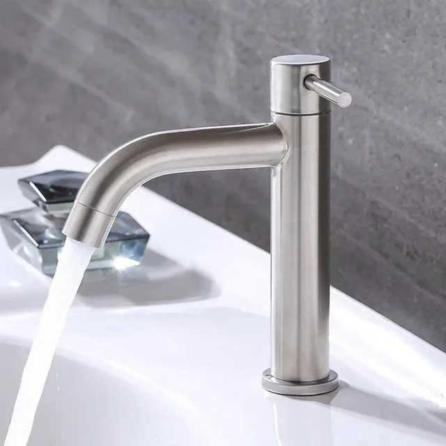 Robinet de lavabo froid simple en acier inoxydable – vue 3