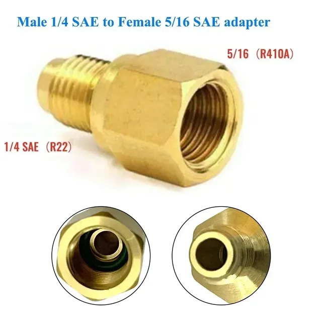 Adaptateur R410a 1/4 SAE à 5/16 SAE 1/4-5/16 SAE – vue 3