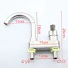 Robinet de lavabo de bain brossé en acier inoxydable 304 – vue 5