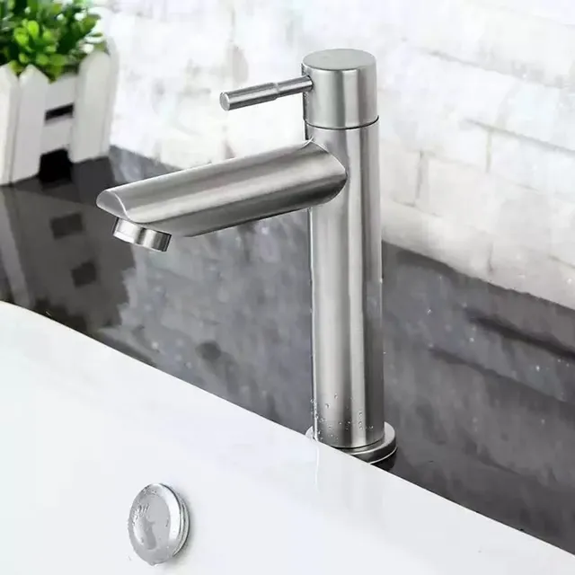 Robinet d'eau froide simple en acier inoxydable – vue 2