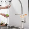 TOLM robinet d'évier de cuisine en laiton chromé poli… – vue 4