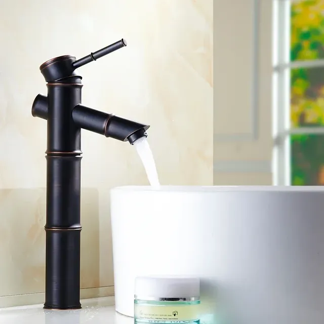 Robinets de lavabo Robinet cascade en bronze noir… – vue 5