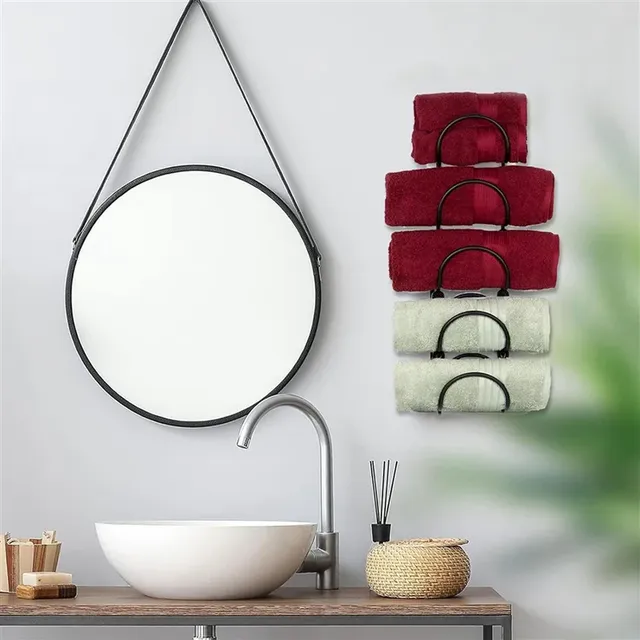 Support serviettes mural vertical métal noir mat compact… – vue 2