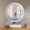 Miroir mural rond verre cadre cannelé prismatique… – vue 2