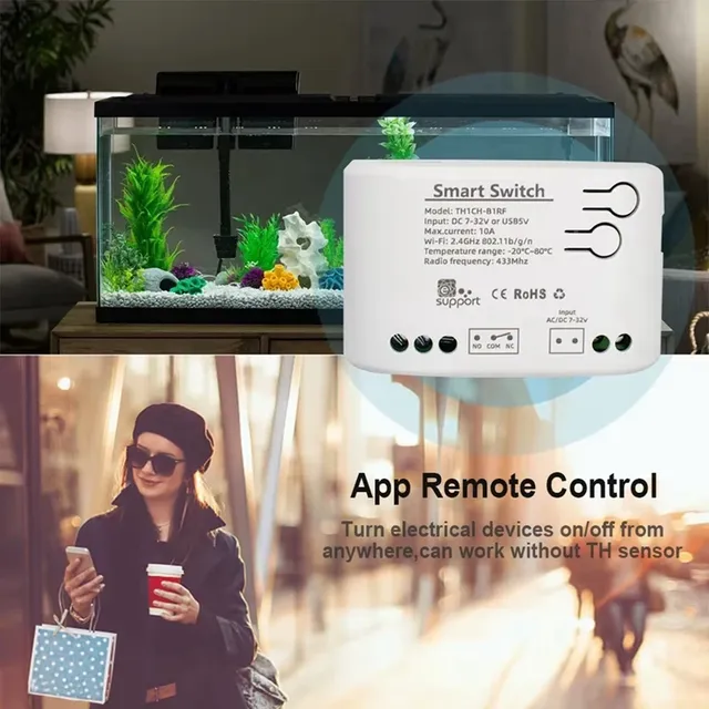 Interrupteur intelligent température humidité wifi… – vue 3