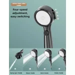 Pommeau de douche haute pression, accessoire de salle de bains, économie d&rsquo;eau, pulvérisation réglable pressurisée, affichage numérique de la température LED