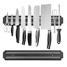 Porte couteaux magnétique mural acier noir slim inox… – vue 4