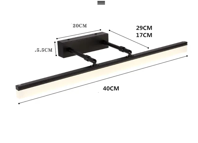 LED miroir lumière 40 cm 12 W AC90-240V étanche moderne… – vue 3