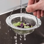 HOFloor-Filtre d&rsquo;évier de cuisine en acier inoxydable, crépine à mailles, trou Bade-wurtemberg des résidus alimentaires, piège