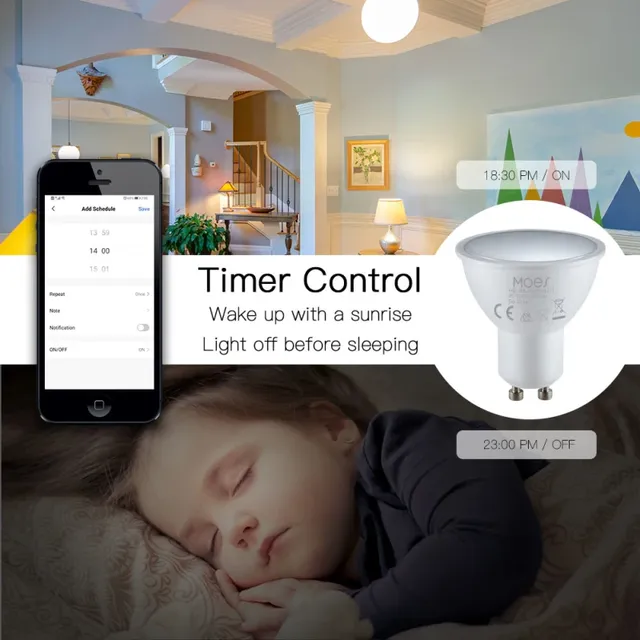 Tuya Zigbee/WIFI ampoule intelligente GU10/GU5.3/MR16… – vue 2