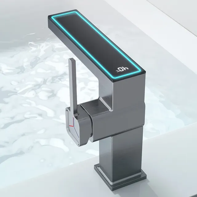 Robinet de salle de bains gris pistolet – vue 4