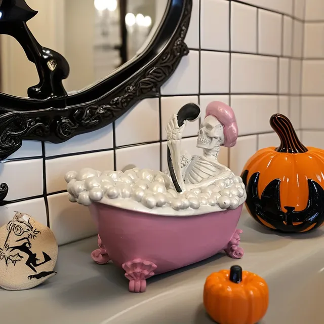 Décor fantôme de baignoire rose – vue 3
