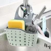 Panier de vidange de rangement de cuisine, porte-éponge à savon, support d&rsquo;évier de cuisine, étagère en éponge réglable, panier de vidange suspendu, outils de cuisine