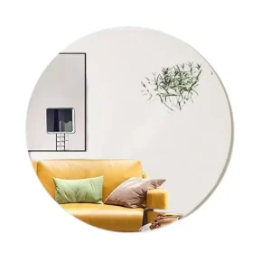 Miroir de maquillage mural en acrylique rond, miroirs de courtoisie adhésifs, décoration de chambre étanche pour HORound