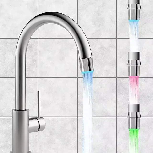 Robinet à capteur LED 3 couleurs – vue 2