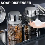 Distributeur de savon moussant en plastique pour les mains, distributeur de salle de bains pour savon liquide, bouteilles de shampoing, pot de pompe à savon en mousse de luxe léger