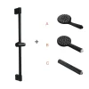 Pommeau de douche haute pression ABS 3 fonctions, tuyau de 1.5M, tige de levage réglable en acier inoxydable, accessoires de salle de bains