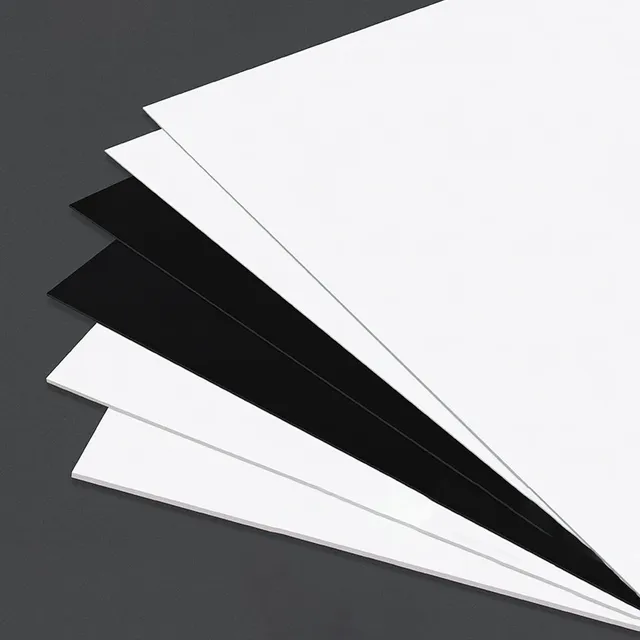 Feuille de plastique PVC noir et blanc – vue 6